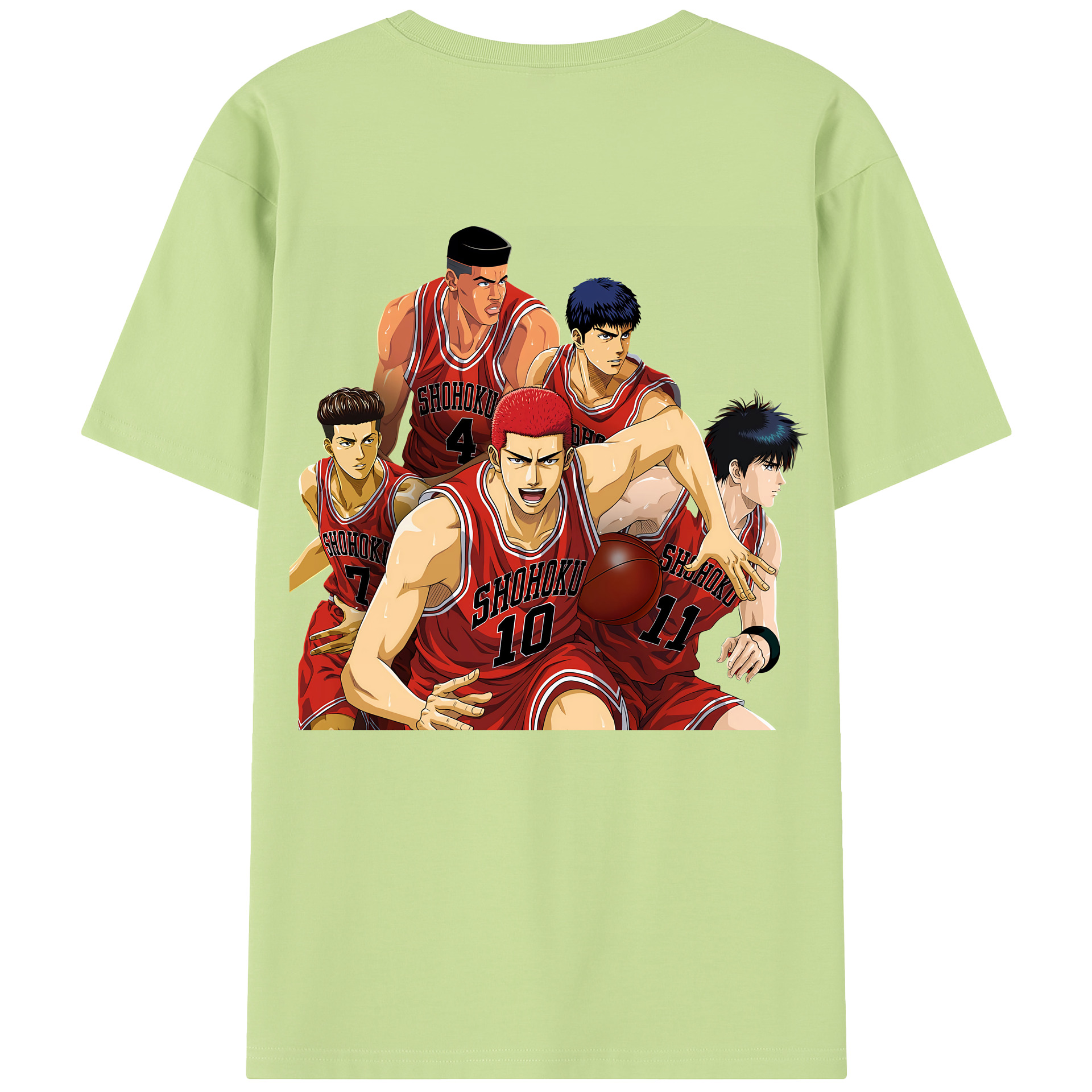 SLAM DUNK／スラムダンク 綿100％半袖Tシャツ（背面プリント）